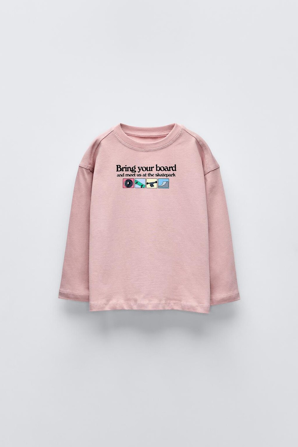 

Футболка для скейта ZARA, средне-розовый