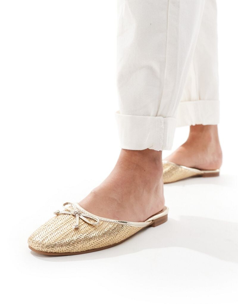 

ASOS DESIGN Wide Fit – Lucia – мюли из натуральной рафии