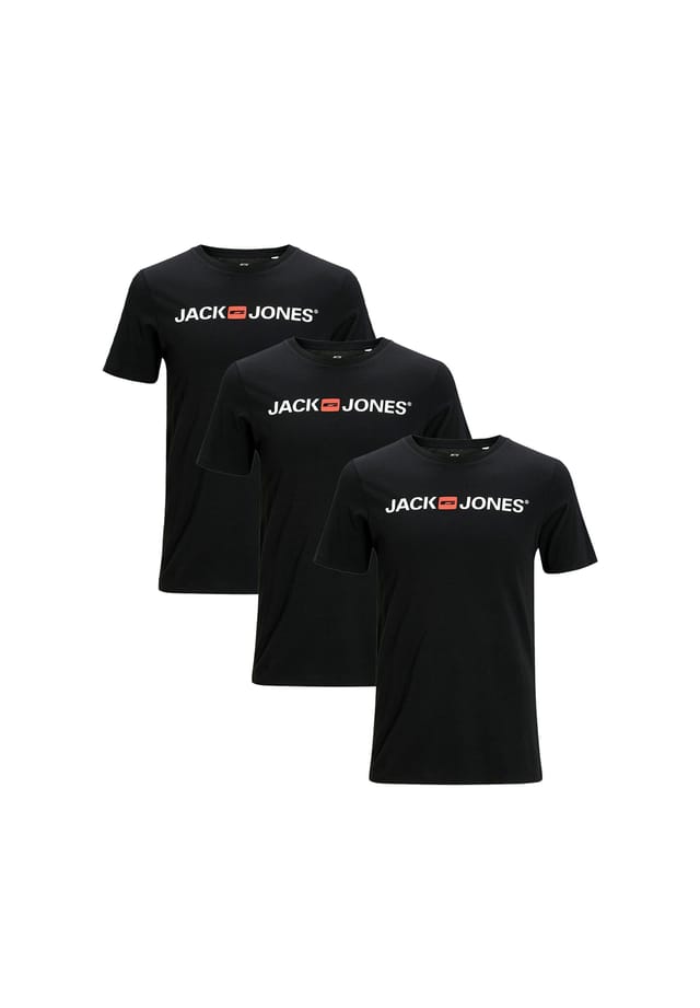 

Футболка 3 шт. в упаковке базовая Jack & Jones, черный