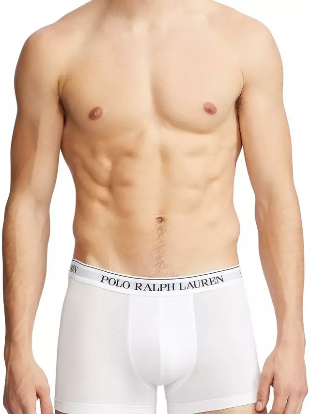Трусы Ralph Lauren Polo Ralph Lauren Cotton 3 шт, цвет black/grey/white — фото 3