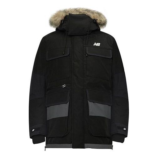 

Куртка New Balance Lifestyle Cargo Parka Jacket 'Black', черный