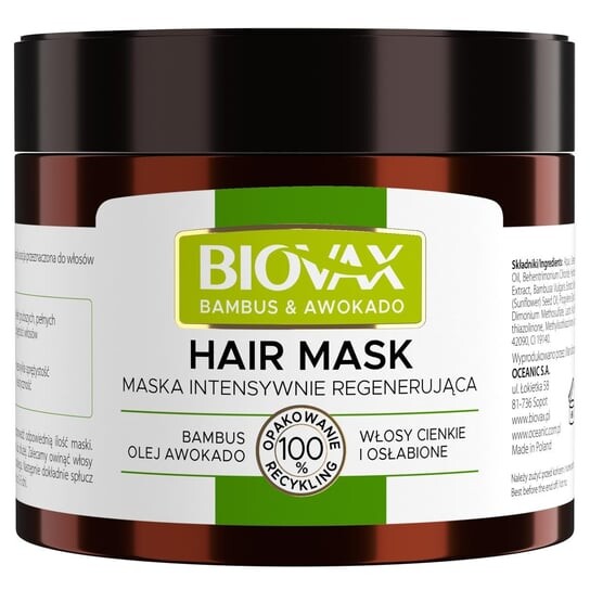 

Интенсивно восстанавливающая маска для волос, 250 мл L'Biotica, Biovax