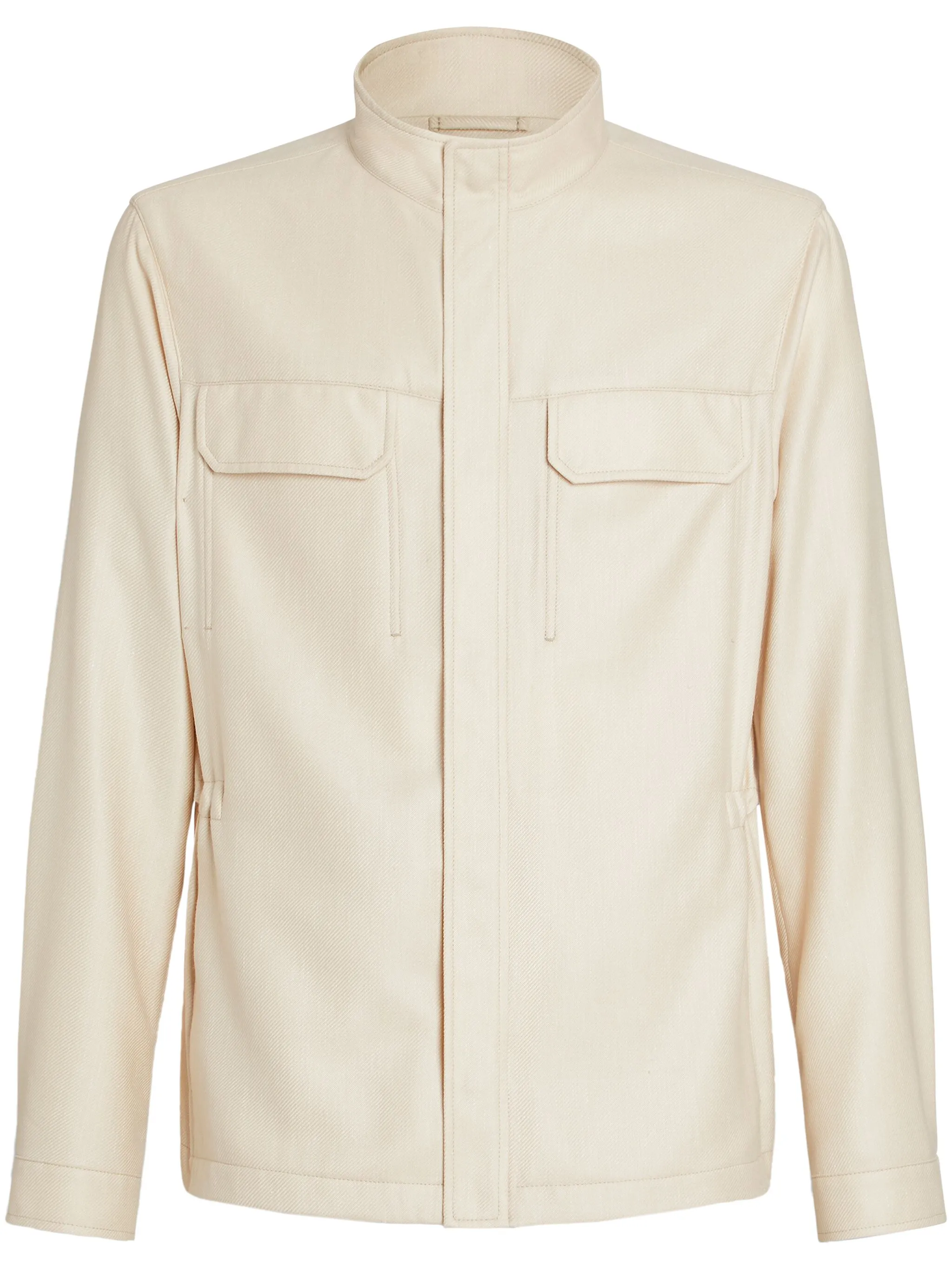 

Куртка с потайной застежкой Zegna, бежевый