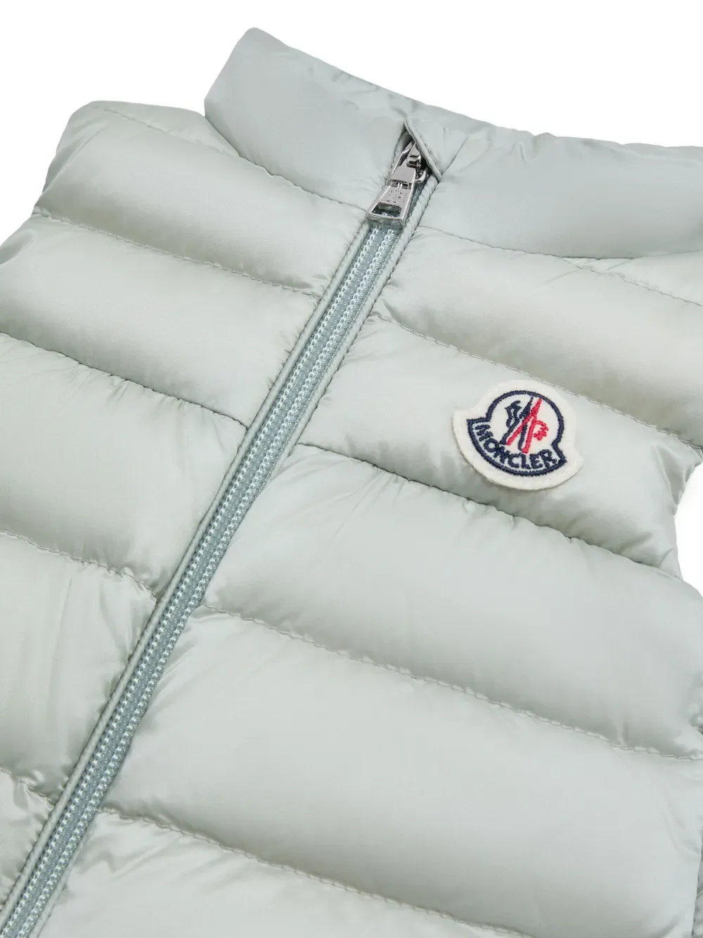 Стеганый жилет Hiva на молнии Moncler Enfant, серый — фото 4