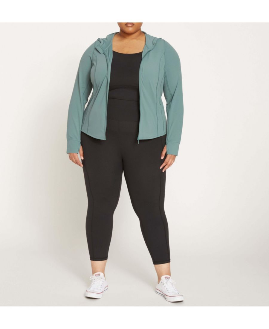 

Укороченные леггинсы с карманами, практически без одежды, больших размеров Universal Standard, Black