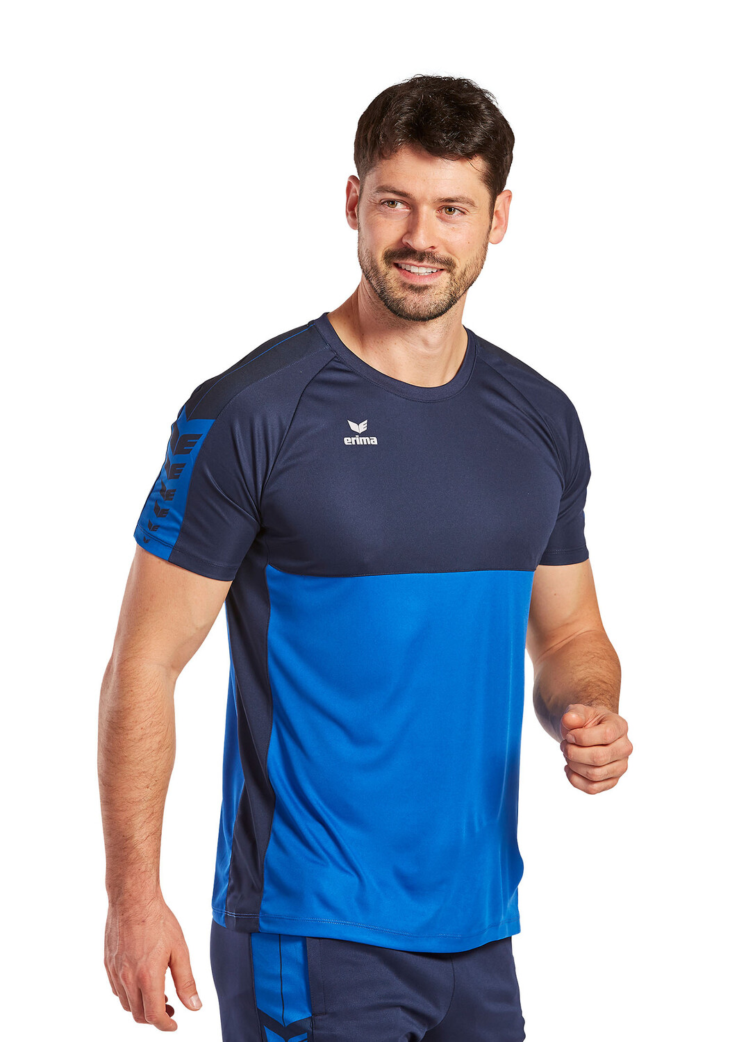 

Футболка erima Six Wings, цвет new royal/new navy