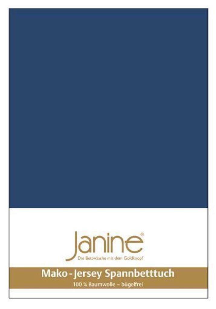 

Простыня Janine Mako из джерси, простыня всех размеров и разных цветов 90 см x 190 см x 100 см x 200 см, темно-синий Original Janine