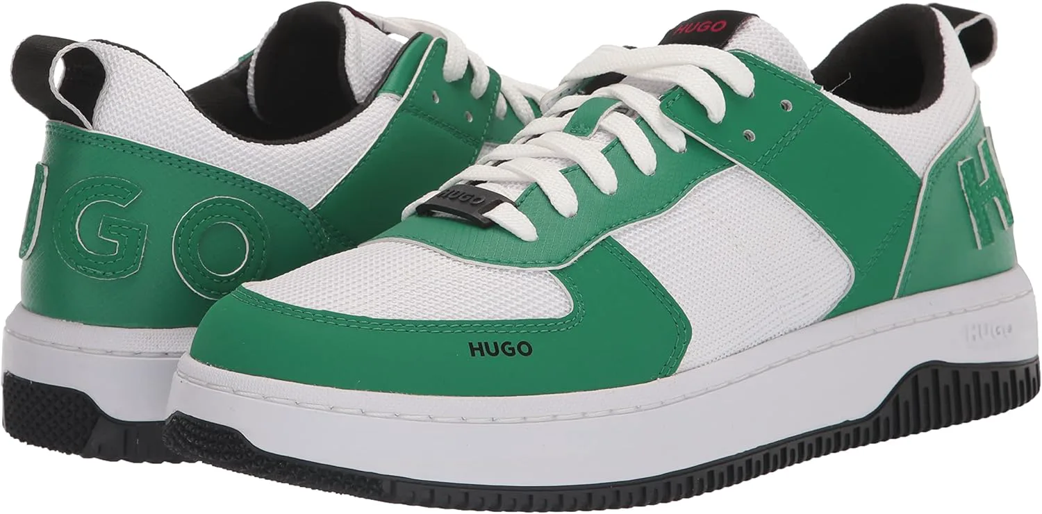 Кроссовки Hugo Mens Chunky из кожи с низким профилем, зеленый — фото 2