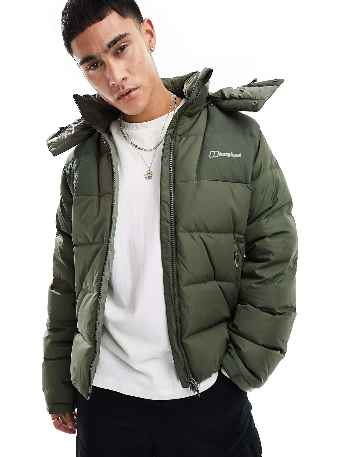 

Зеленый пуховик унисекс Embo 4в1 Berghaus