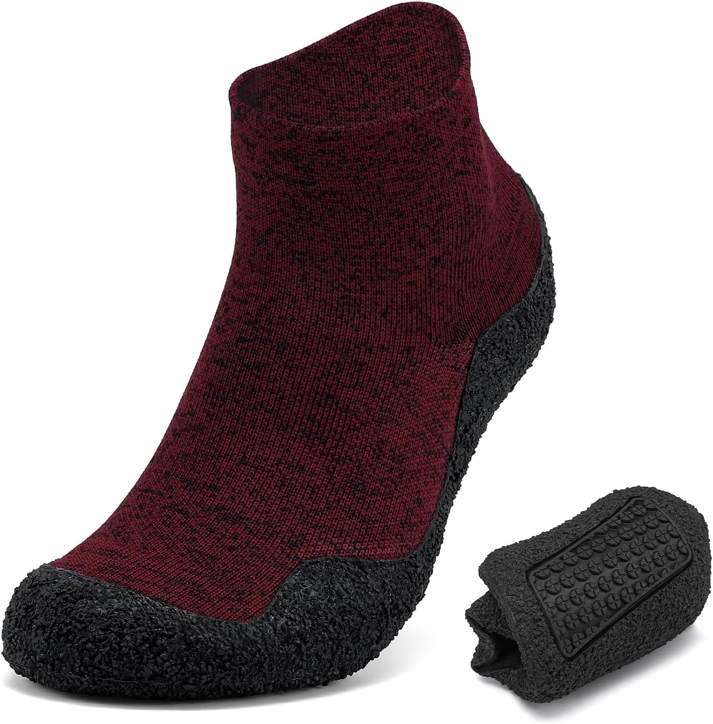 

Мужские и женские носочные кроссовки Минималистичные кроссовки с нулевым падением, для ходьбы, удобные, легкие, ультрапортативные, противоскользящие, многофункциональные для фитнеса, тренировок и йоги Luswin, черный/красный