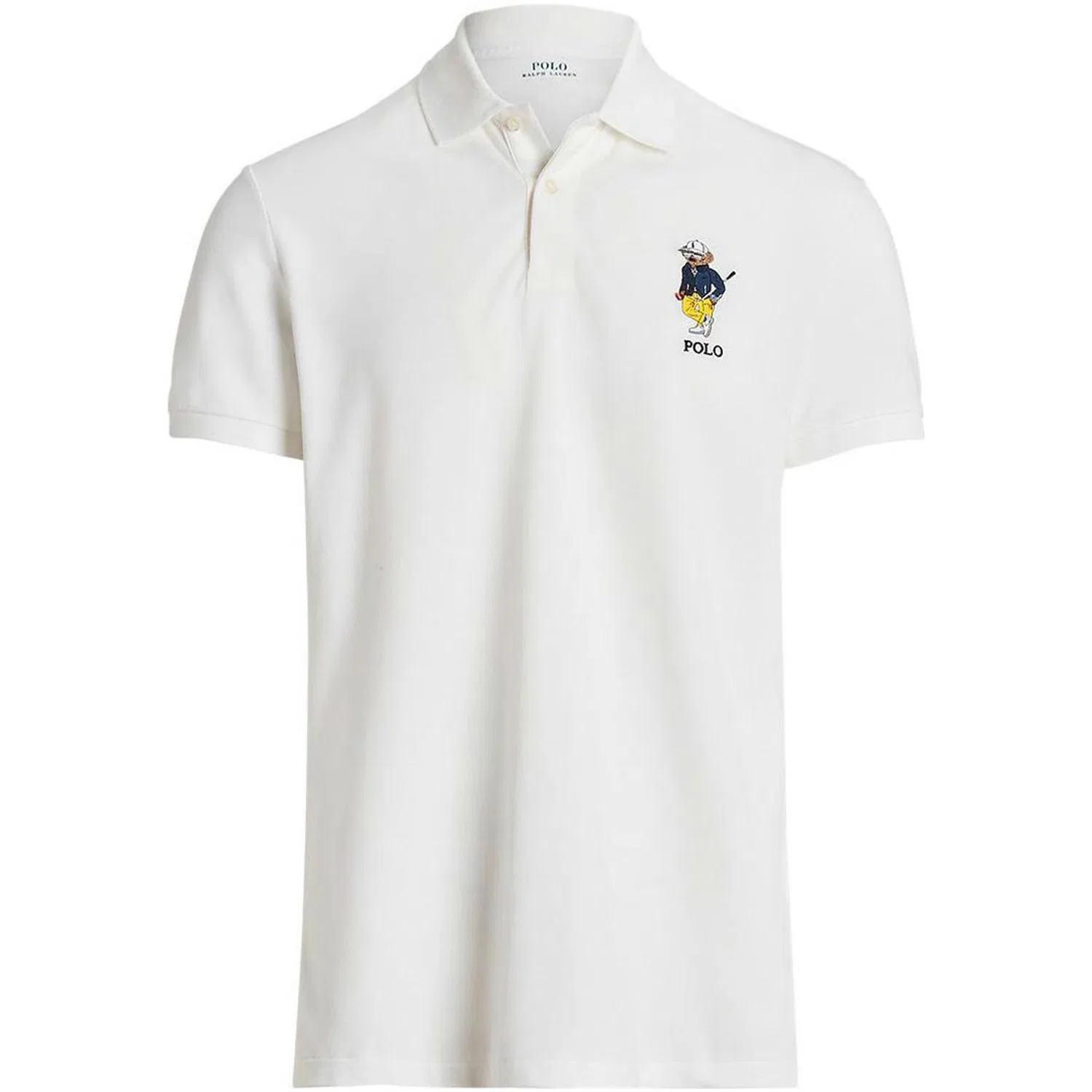 Поло Polo Ralph Lauren с медведем белое