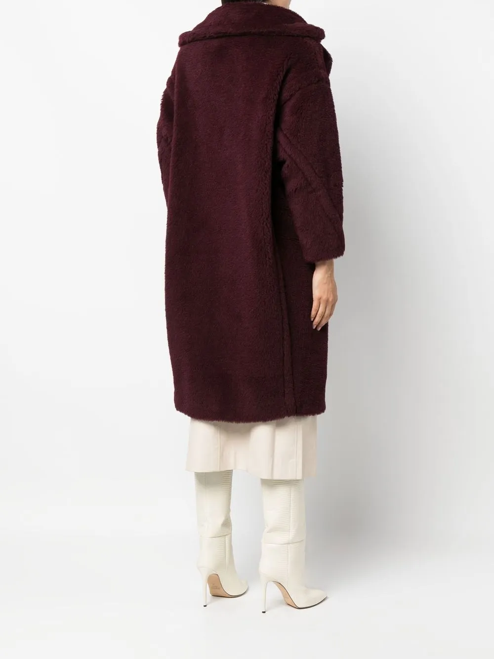 Двубортное пальто из шерсти Max Mara, фиолетовый — фото 4