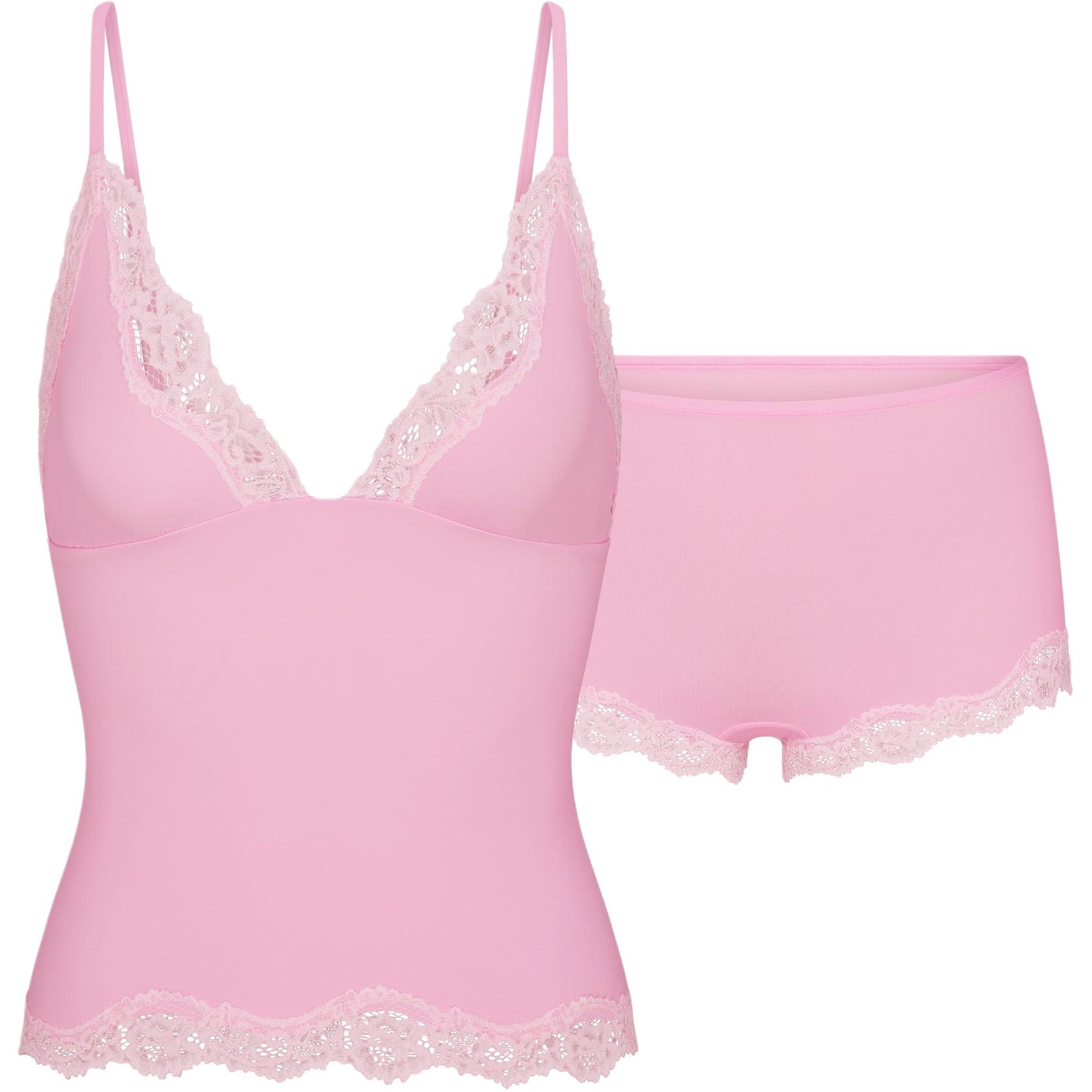 

Skims Комплект нижнего белья для женщин fw25 fits everybody кружевной треугольный топ-ками и шорты boy short