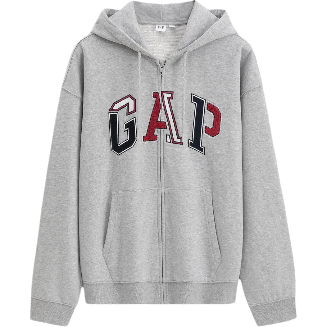Толстовка унисекс с капюшоном кардиган GAP, светло-серый