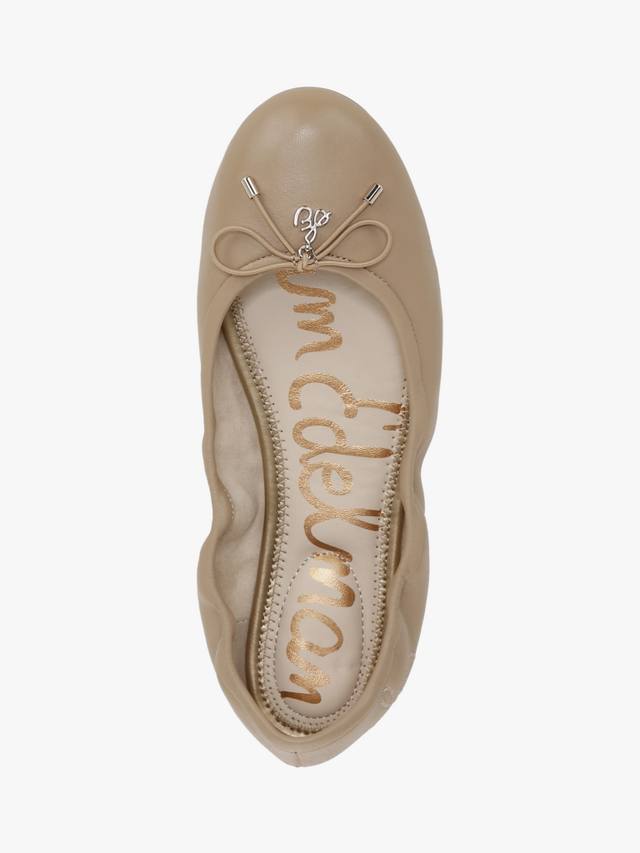 Кожаные балетные туфли-лодочки felicia Sam Edelman, цвет Soft Beige — фото 3