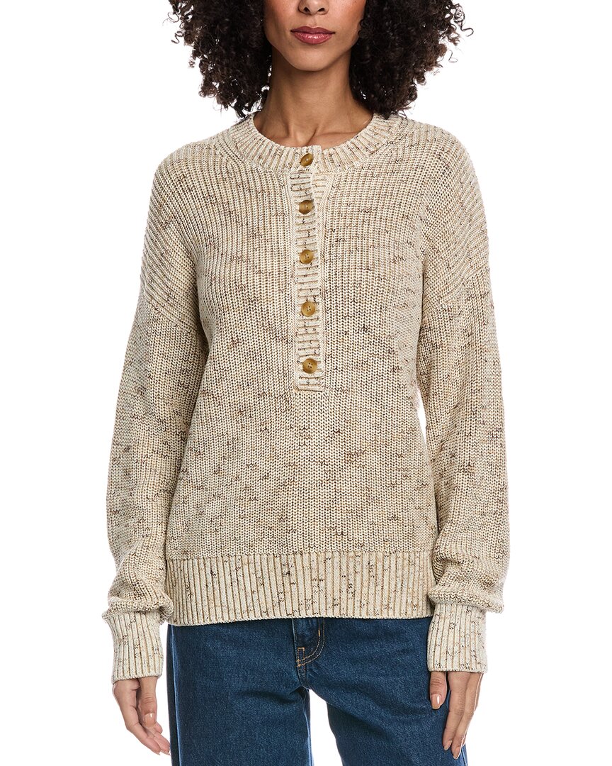 

Свитер-поло Faherty Sunwashed Fisherman, бежевый