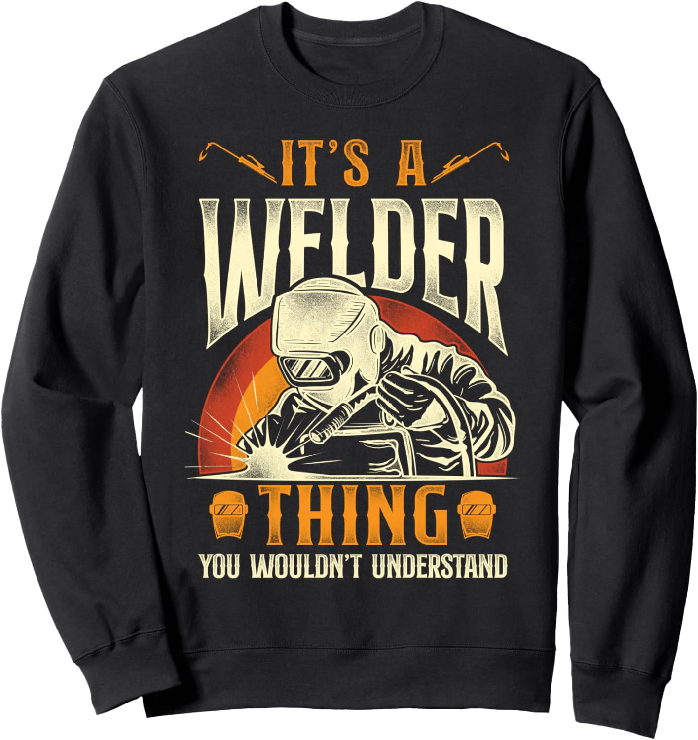 

Винтажная ретро-толстовка Это у тебя сварщикская фишка Welding Welder Hd0, черный