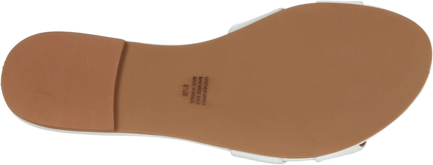 Сандалии на плоской подошве Alibi Sandal French Sole, белая кожа — фото 3