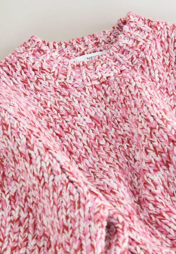 Укороченная базовая футболка с коротким рукавом и перекрученным кроем Next, Pink/Multi — фото 2
