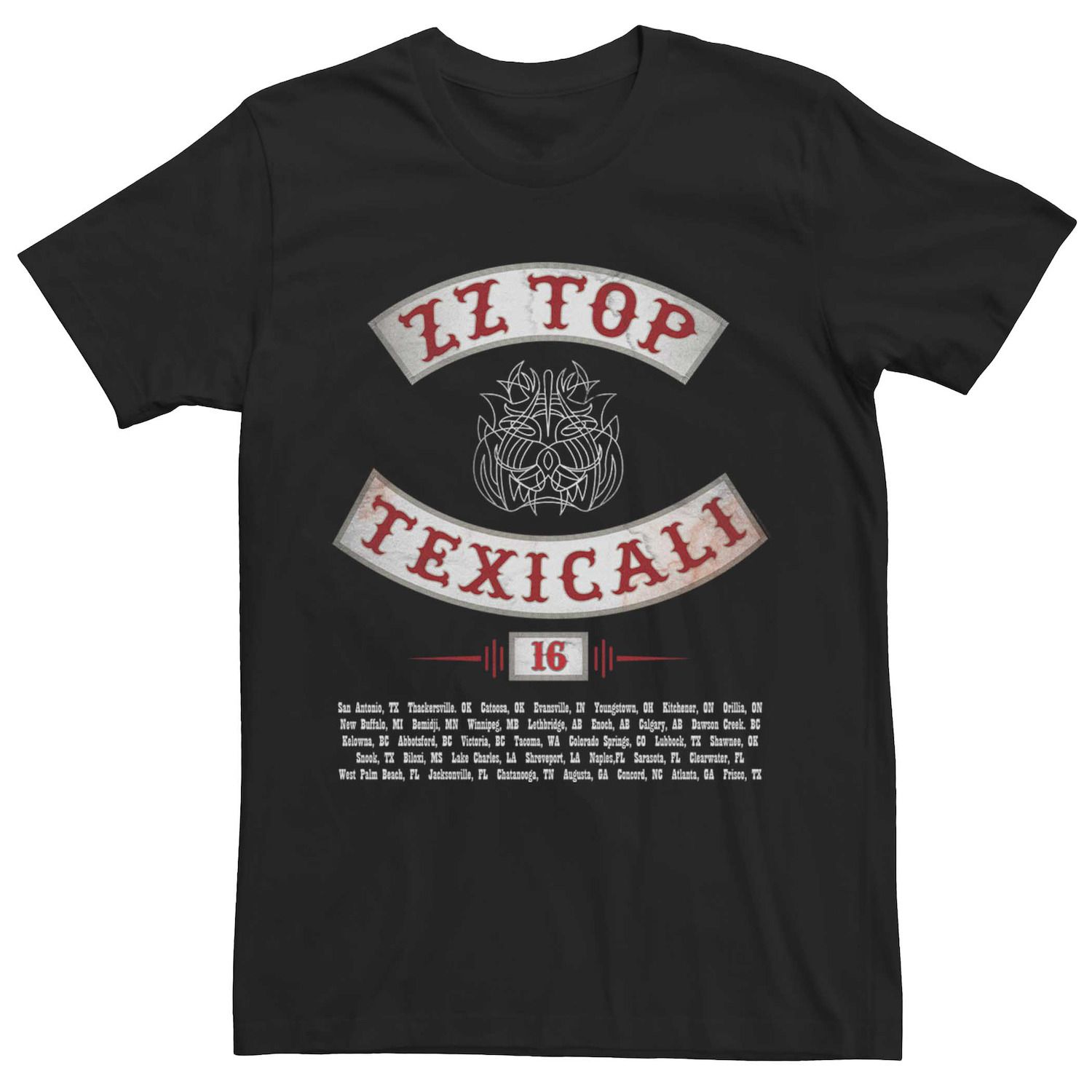 

Мужская футболка ZZ Top Texicali Tour Date Concert Licensed Character