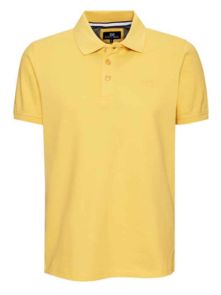 

Рубашка-поло из пике, стандартный крой, желтого цвета Rusty Neal, Желтый, Рубашка-поло из пике, стандартный крой, желтого цвета Rusty Neal
