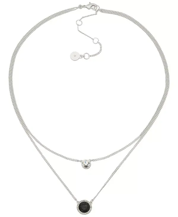 

Ожерелье с подвеской из золотистых камней и кристаллов, 16 дюймов + удлинитель 3 дюйма Dkny, gray