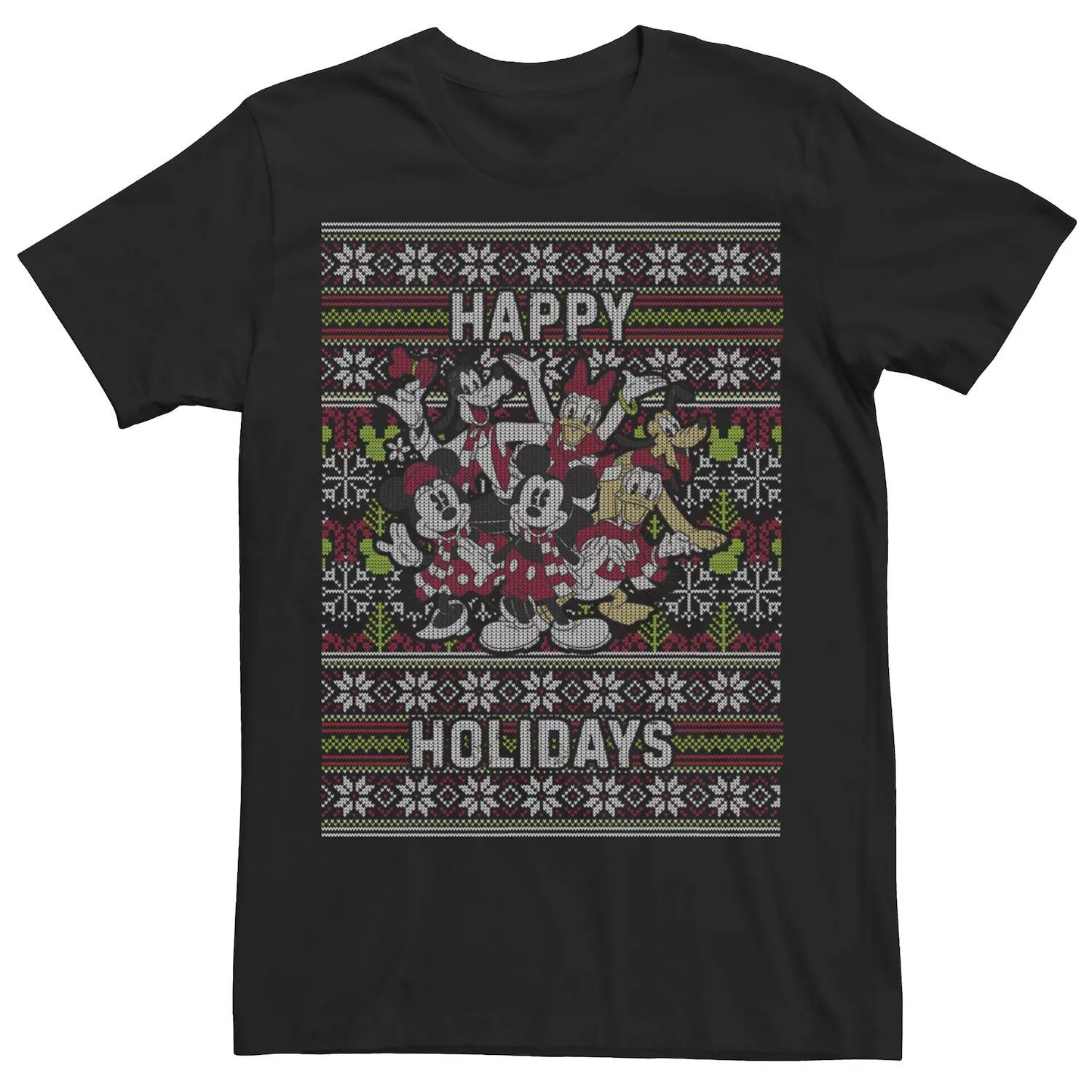 

Мужская групповая фотография свитера-футболки Happy Holidays Ugly Christmas Disney