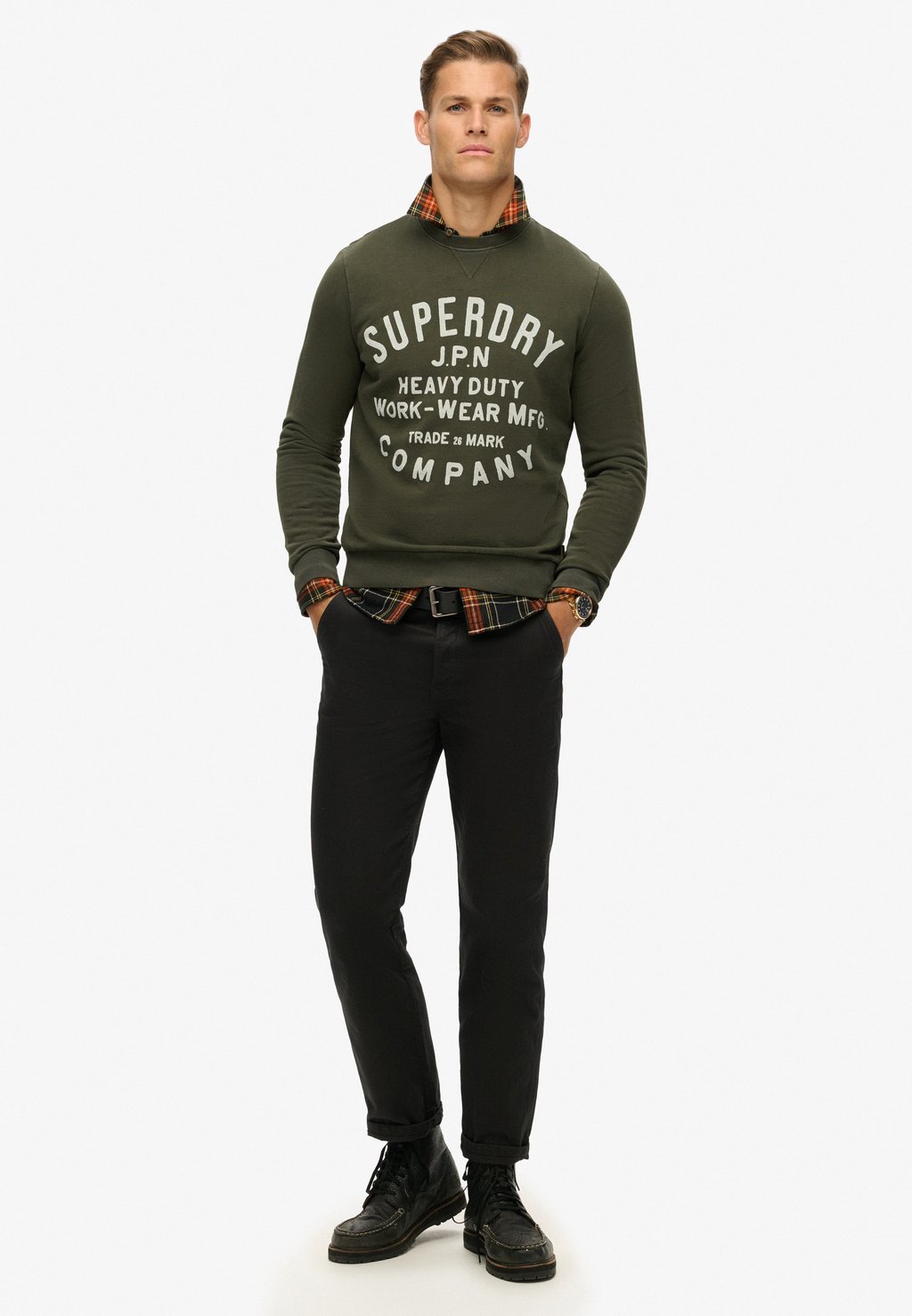 

Толстовка MACHINED GOODS WORKWEAR CREW Superdry, зеленый