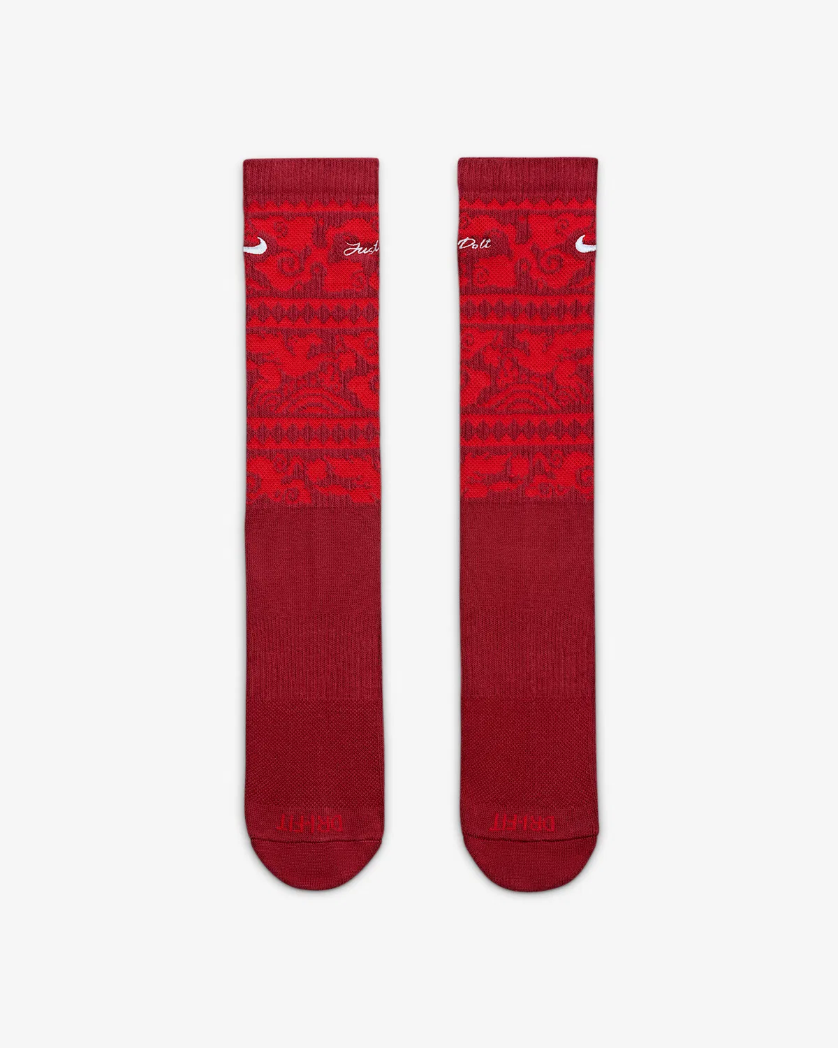 Носки Nike Everyday Plus "Lunar New Year" с мягкой подкладкой (1 пара), Team Crimson/University Red/Metallic Silver — фото 2