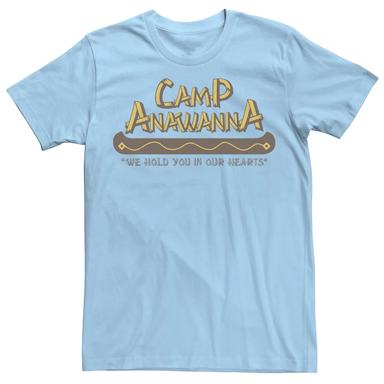 

Мужская футболка Salute Your Shorts Camp Anawanna с рисунком Nickelodeon, светло-синий