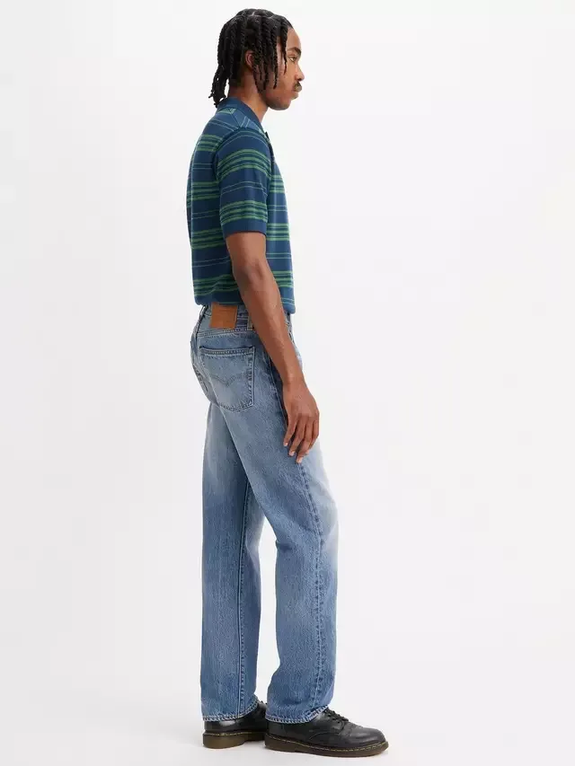 Джинсы 555 Cotton Relaxed Straight Slim Denim Jeans, цвет индиго, Champion Levi's — фото 2