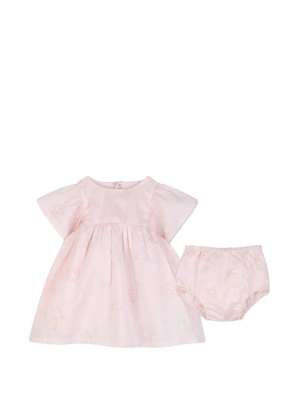 Платье с тигровым принтом Kenzo Kids, розовый