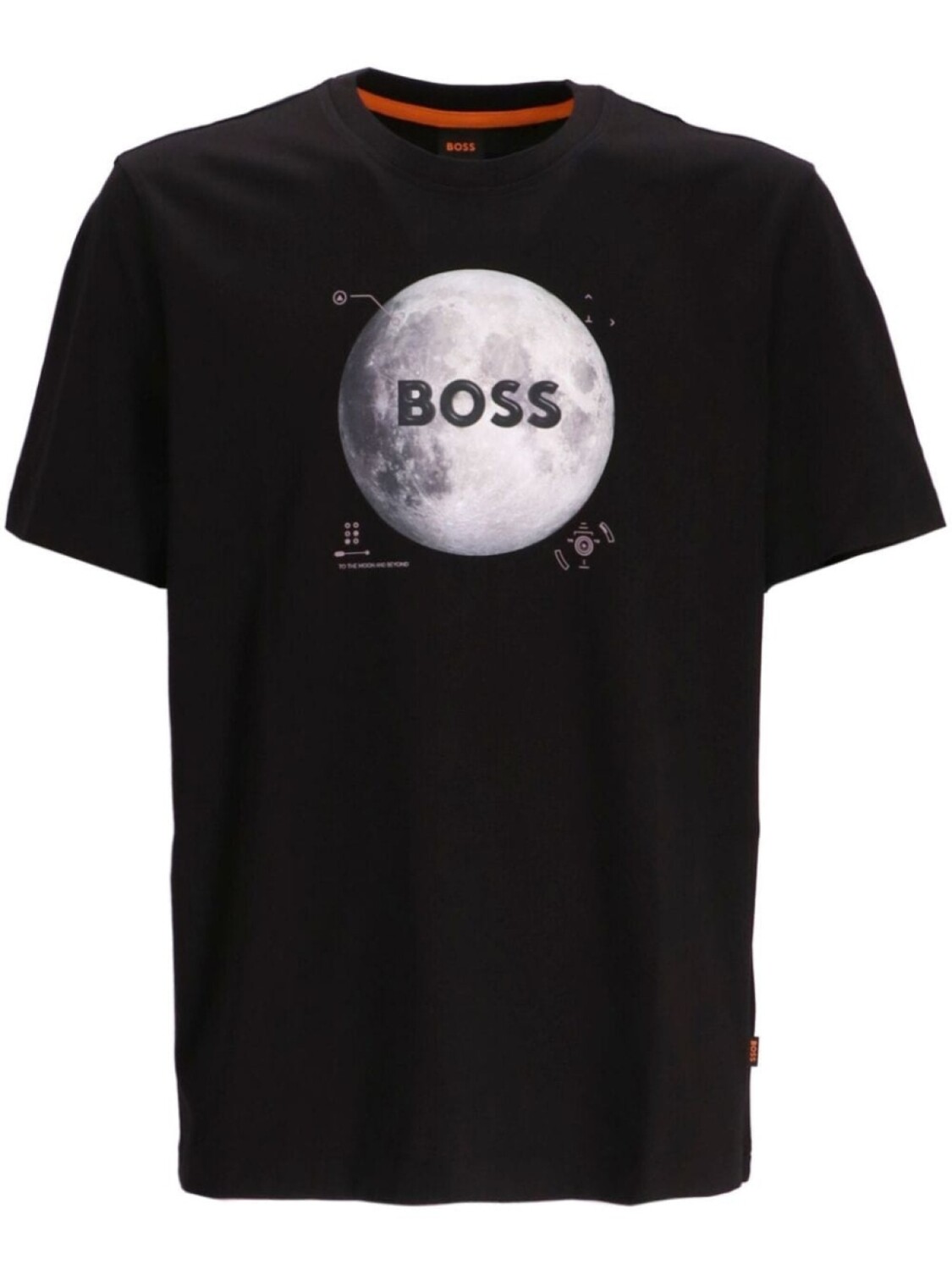 

BOSS футболка из хлопка с лунным принтом, черный