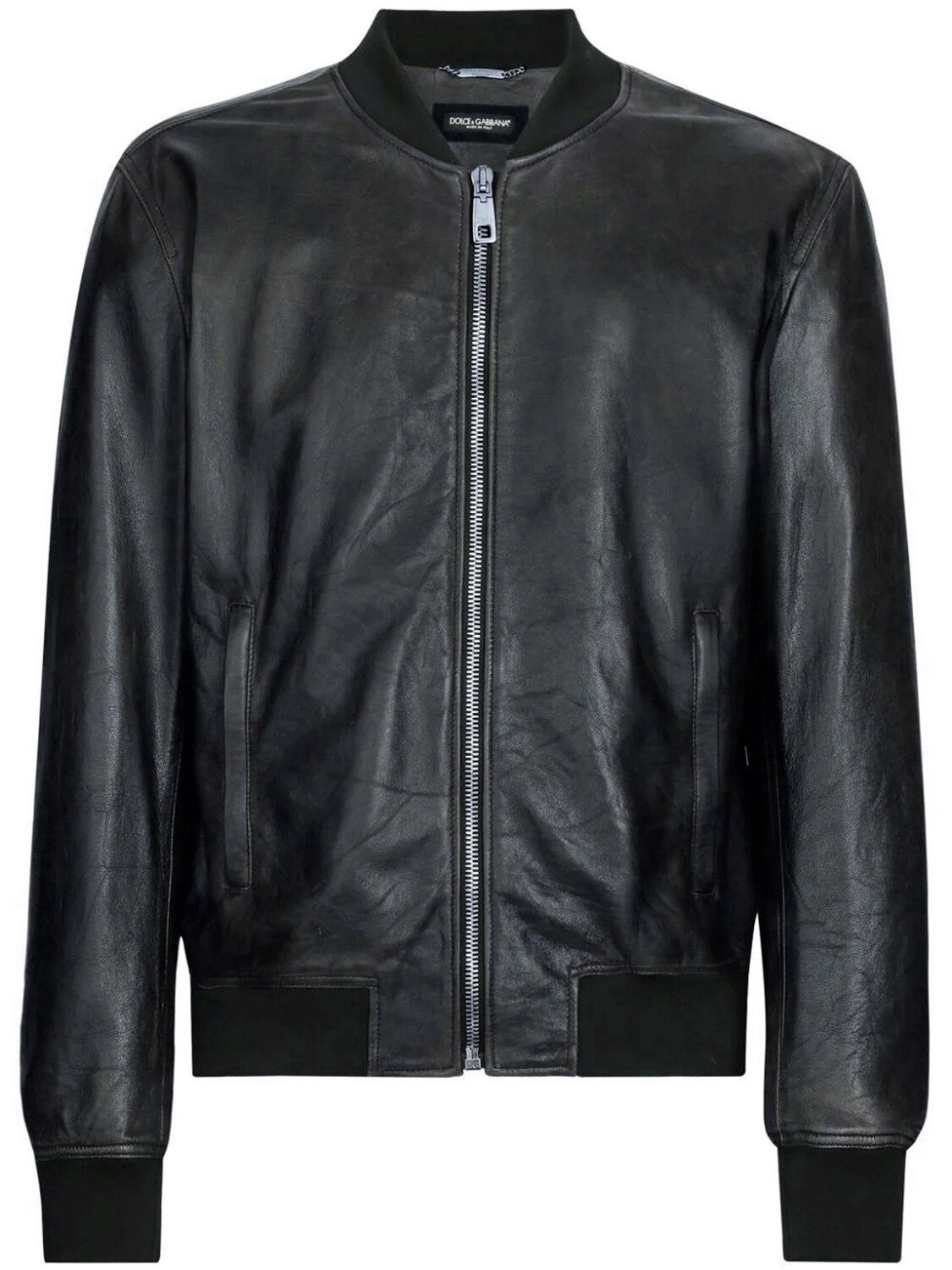 

Куртка Dolce&Gabbana Leather bomber, синий