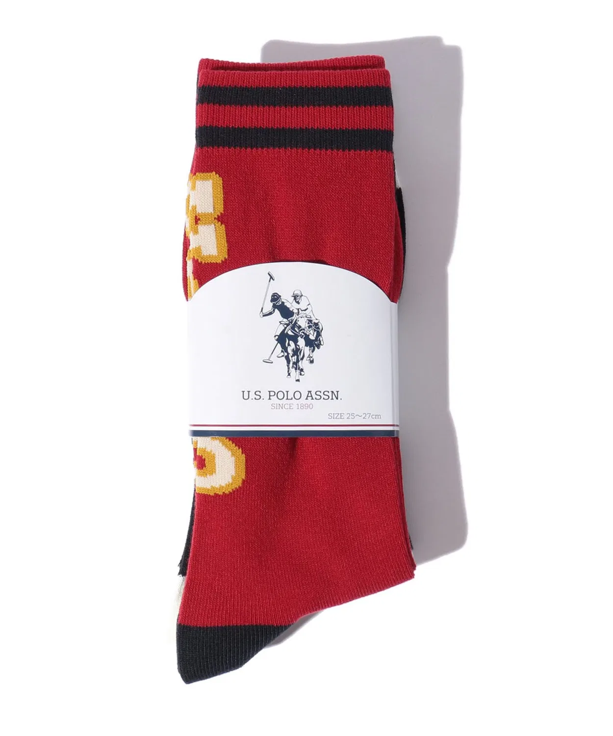 Носки U.S. POLO ASSN. 3 пары, разноцветные, длина миди — фото 3