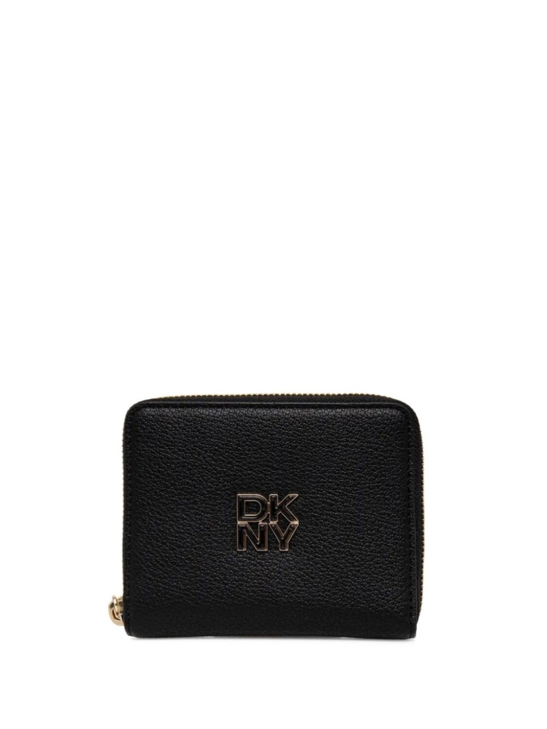 

Кожаный кошелек с логотипом DKNY, черный