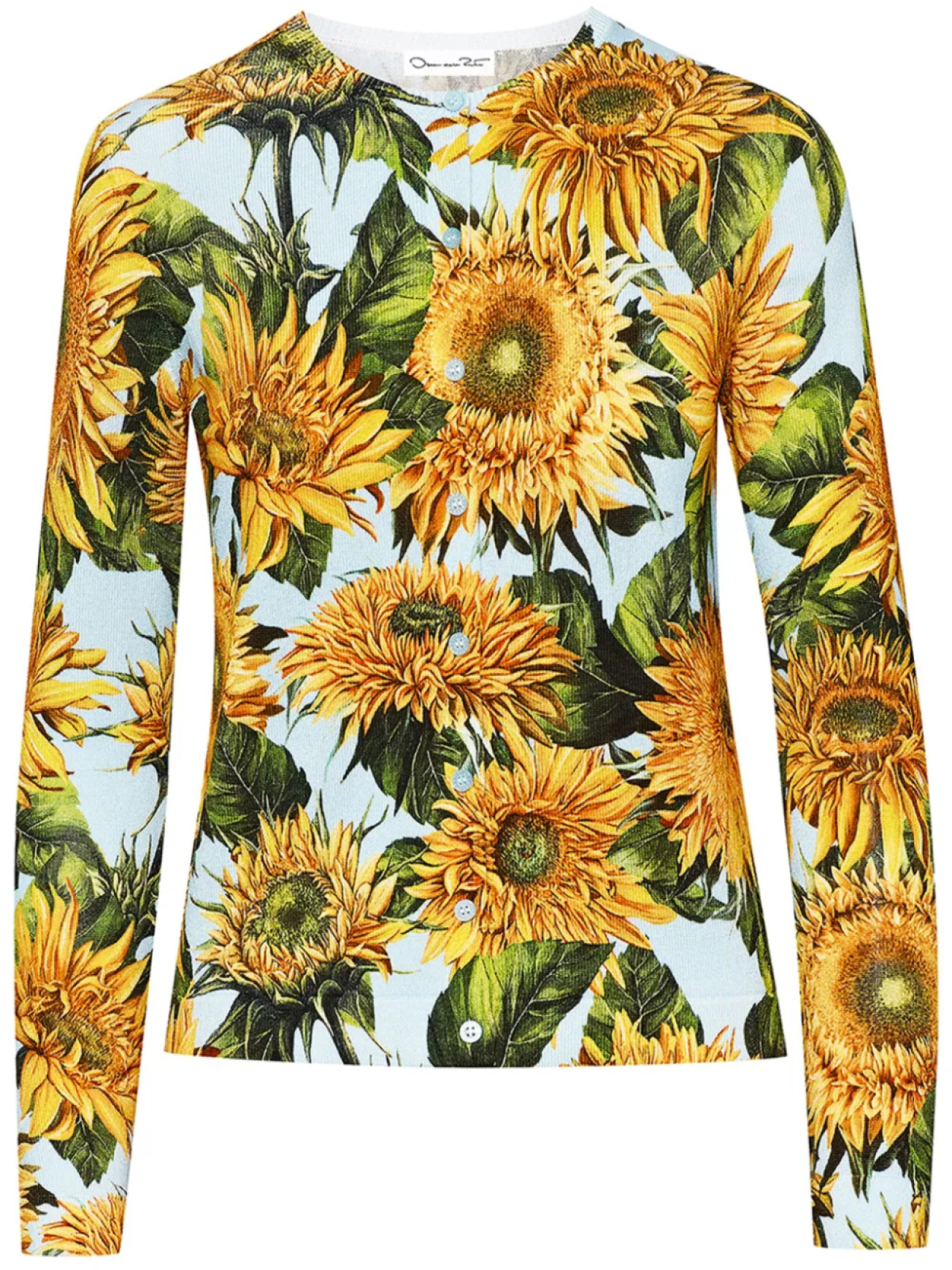 

Oscar de la Renta кардиган с принтом Sunflower, желтый