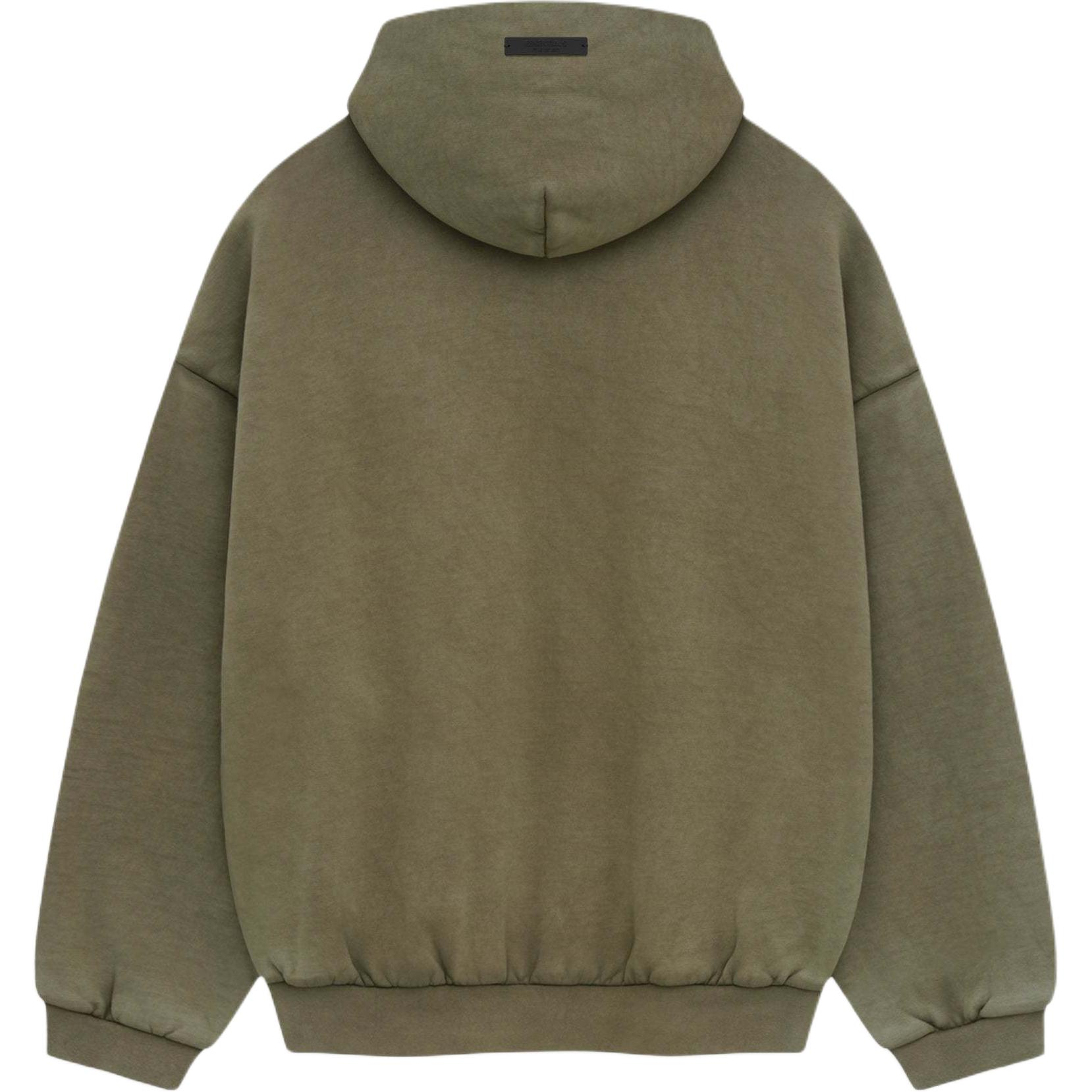 Толстовка с капюшоном из плотного флиса Fear Of God Essentials, цвет вечнозеленый/милитари — фото 3