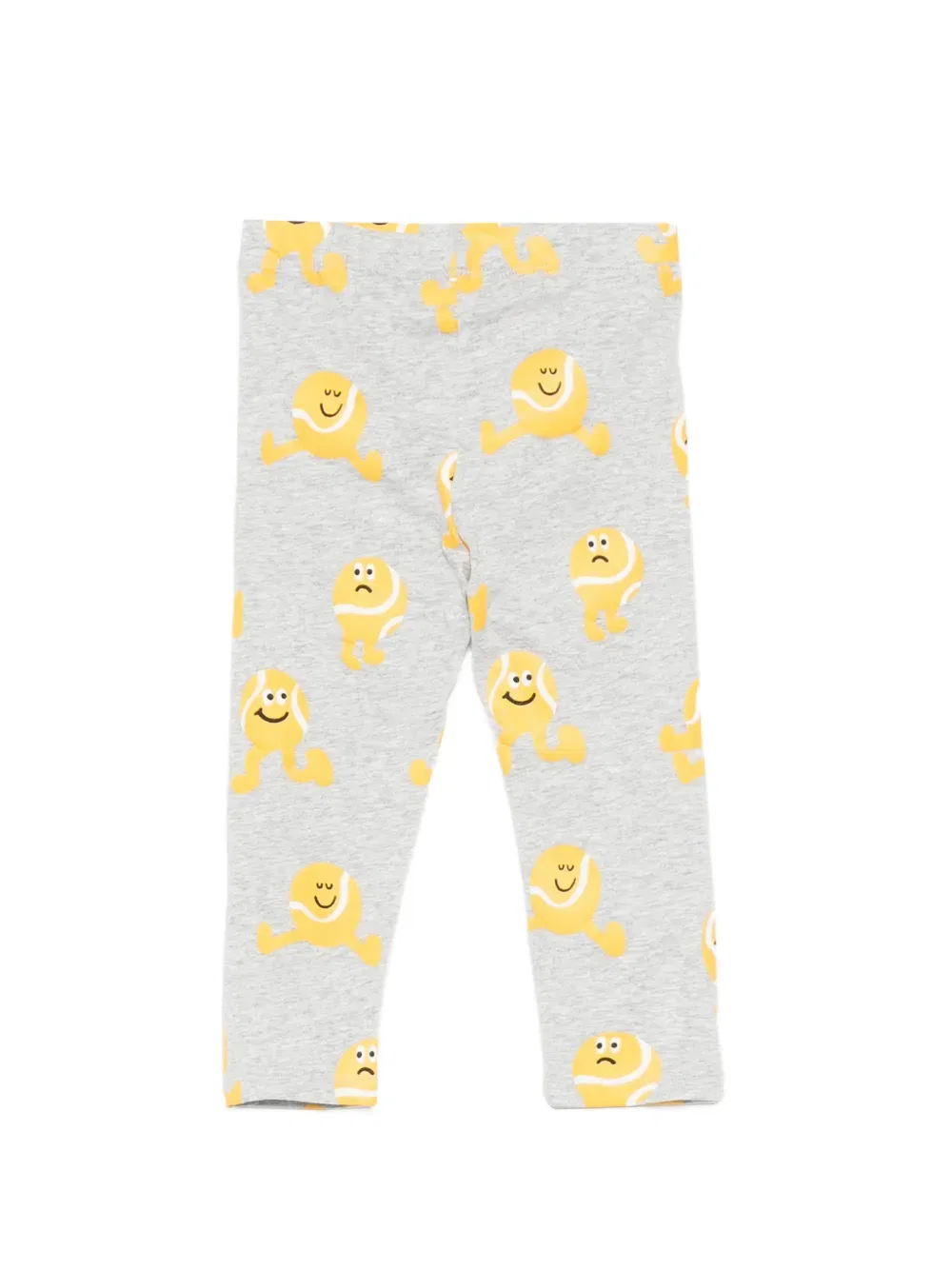Леггинсы из трикотажа с принтом теннисных мячей Stella Mccartney Kids, серый — фото 2