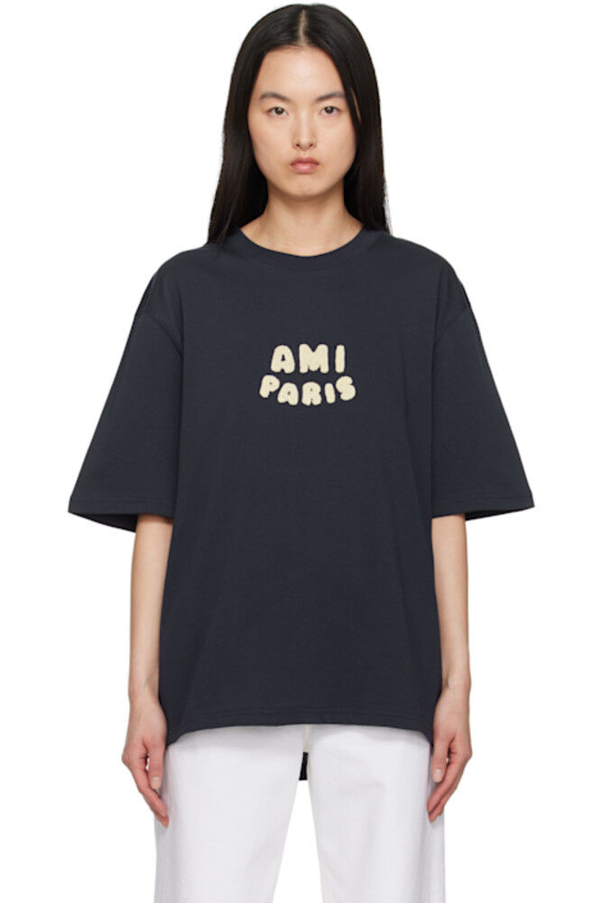 

Футболка из хлопка с нашивкой «Ami Paris»