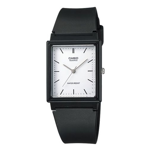 

Часы CASIO Quartz Waterproof White DialBlack Strap Mens WhiteBlack Analog, белый