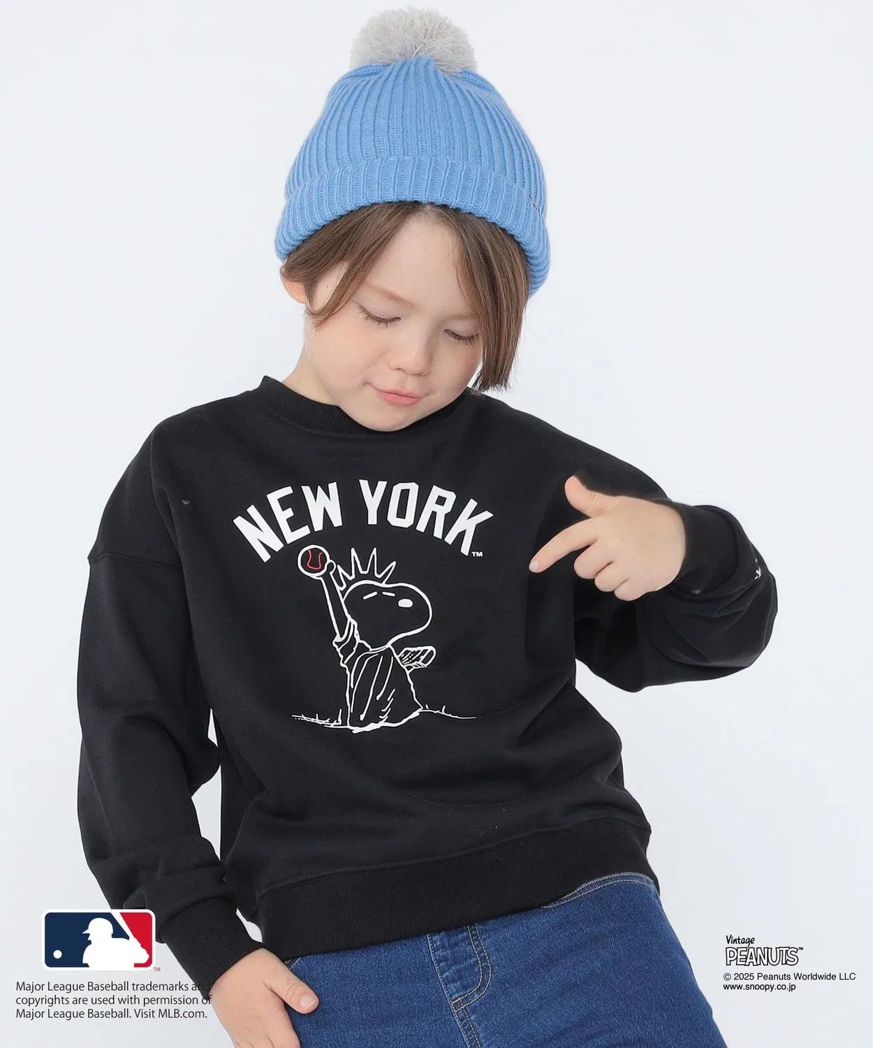 Свитшот SHIPS KIDS PEANUTS×MLB 100-125см черный