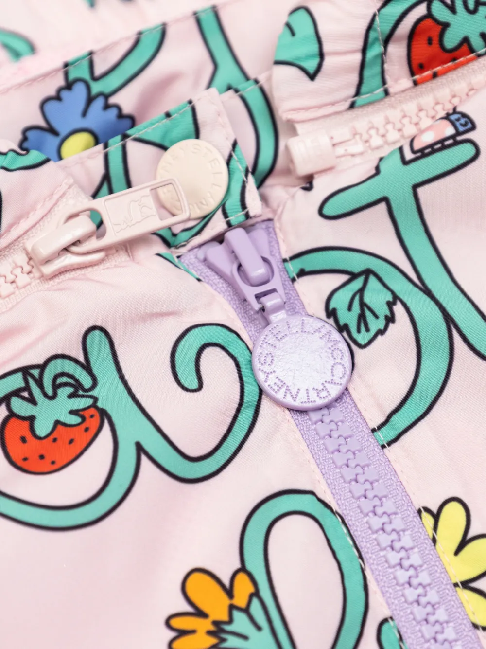 Куртка с капюшоном и цветочным узором Stella Mccartney Kids, розовый — фото 3