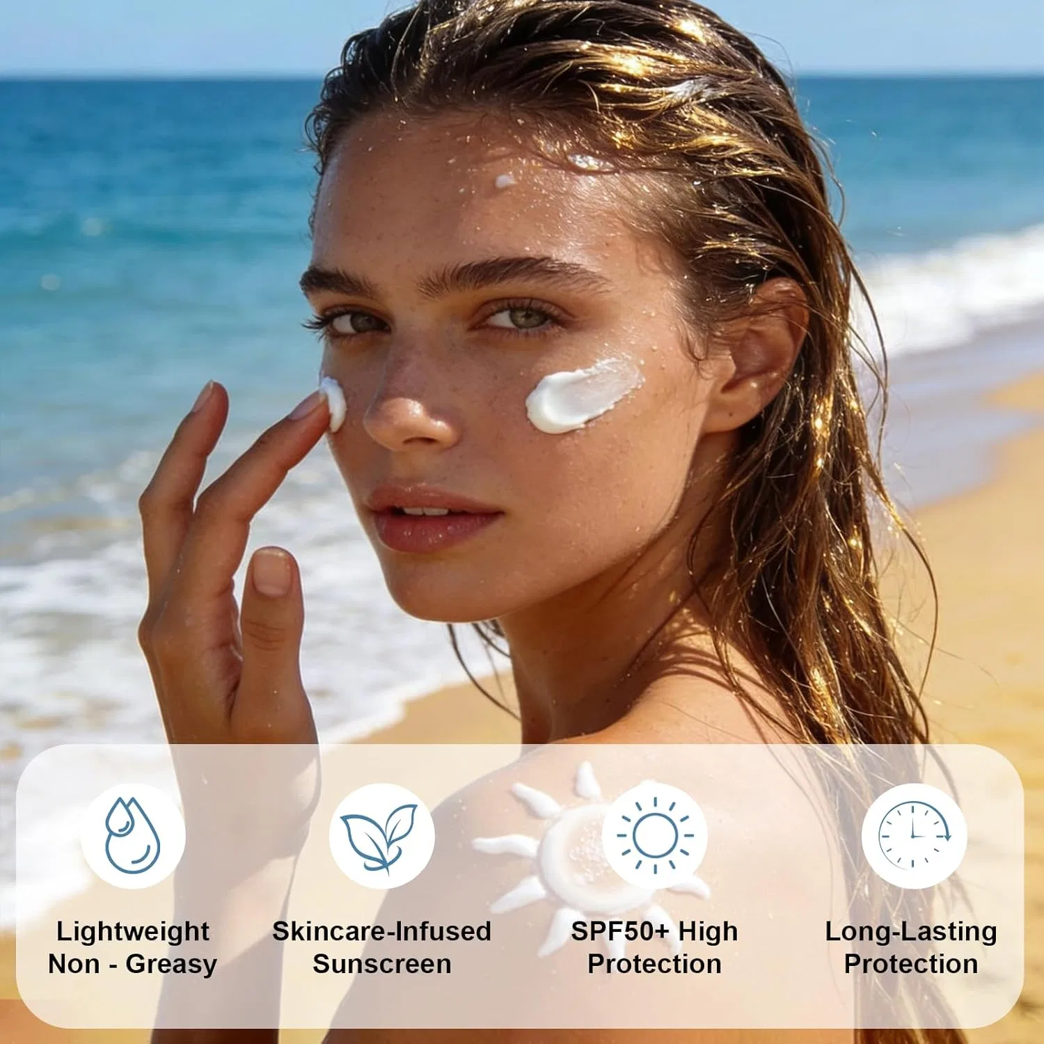 Солнцезащитный крем SPF 50+ Okerker, 60 мини-тюбиков, 1 г каждый — фото 3