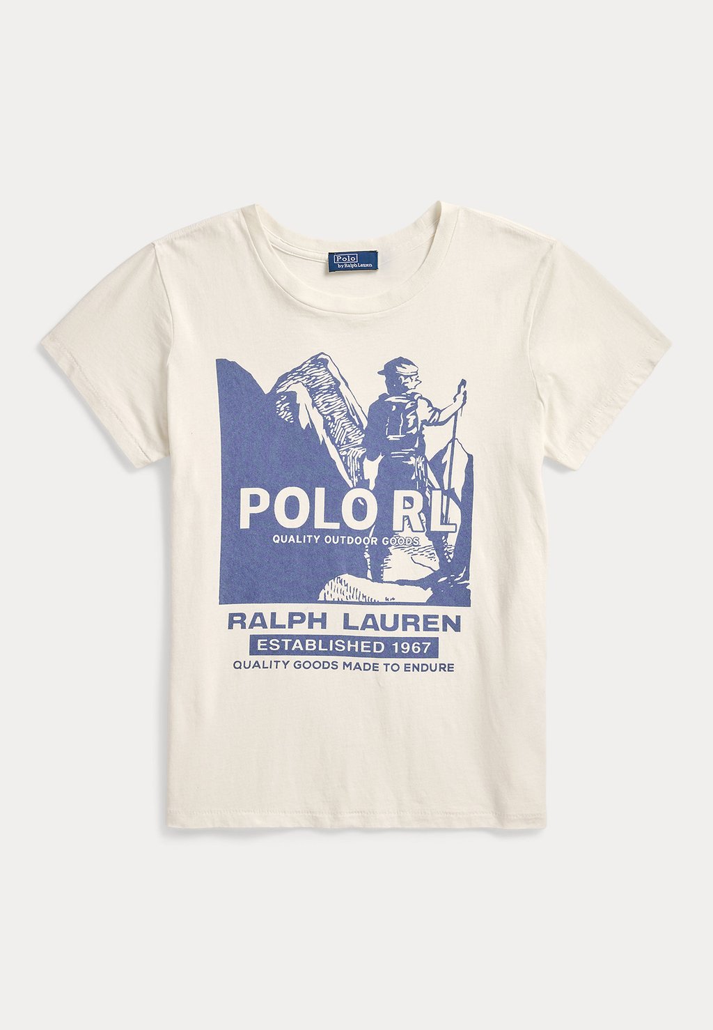 

Футболка с принтом SHRUNKEN FIT GRAPHIC JERSEY TEE Polo Ralph Lauren, белый