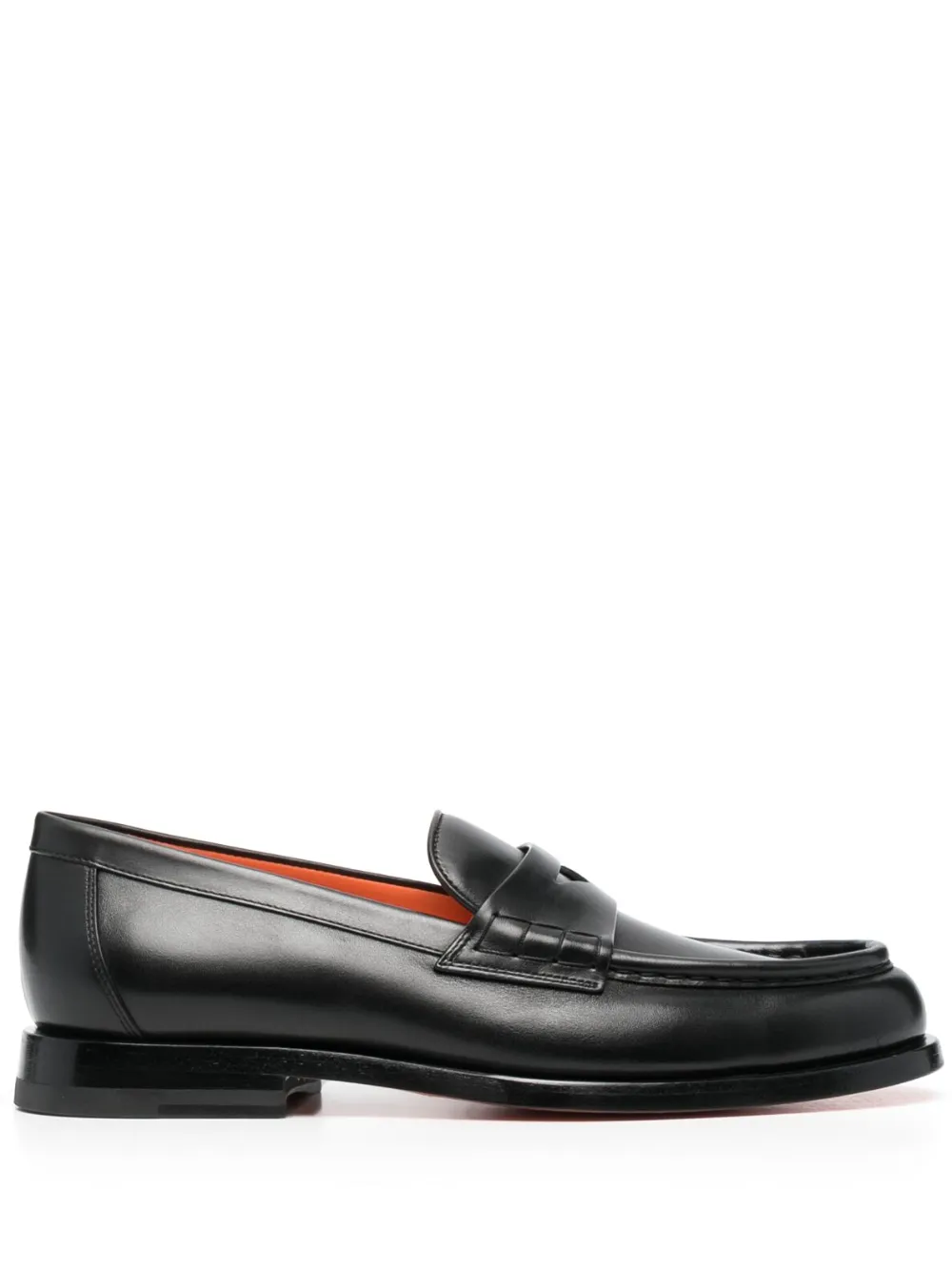 Лоферы на плоской подошве Santoni, черный