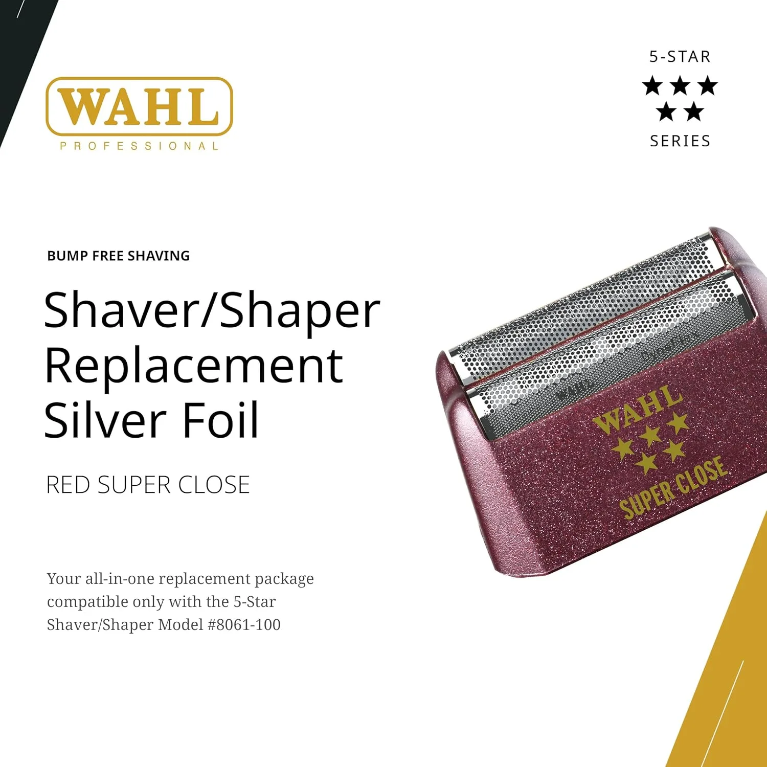 Сменная сетка для бритвы Wahl Professional 5 Star Series, обеспечивает сверхчистое бритье, гипоаллергенная, серебристого цвета., As Shown — фото 2