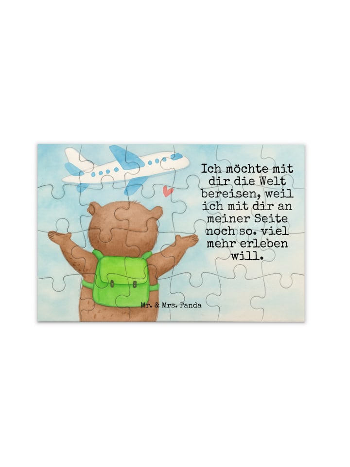 

Mr. & Mrs. Panda Дизайн самолета в виде медведя-пазла с надписью белым цветом