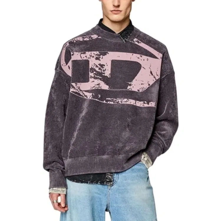 Свитер мужской фиолетовый с круглым вырезом Other DIESEL, Purple — фото 3