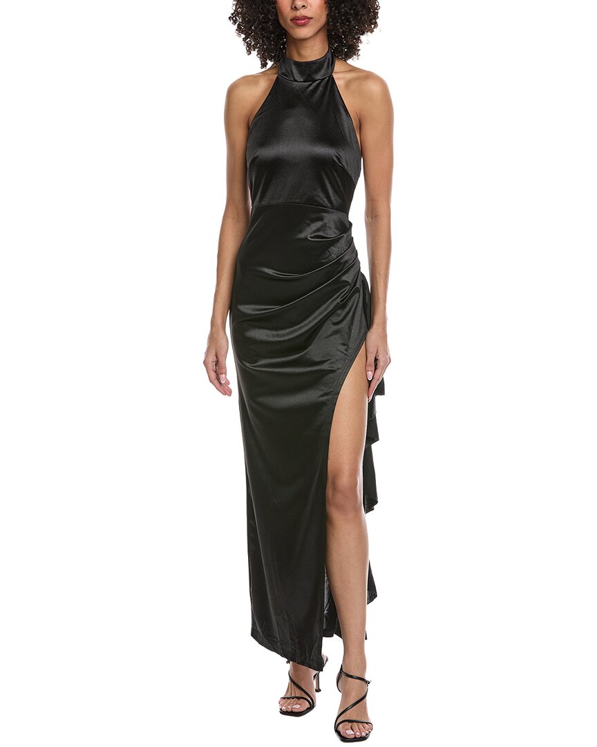 

Платье-макси с бретелькой через шею «Моим возлюбленным» To My Lovers, черный